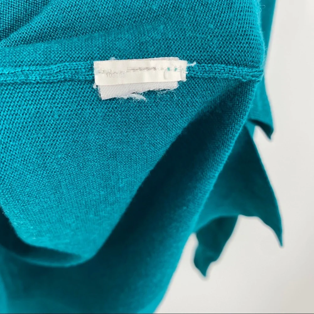 J. Crew Teal V-Neck Sweater